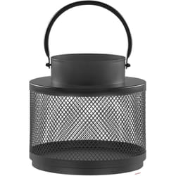 Beliani - Lanterne Industrielle en Acier Noir Porte Bougies Décorative 19 cm Yamdena