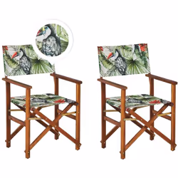 Fauteuils metteur en scène avec 2 toiles de remplacement. Conçues dans un style traditionnel intemporel, ces jolies chaises p ...