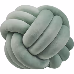 Coussin noeud décoratif vert en velours. Donnez à votre espace salon ou votre chambre une touche cozy avec ce coussin noeud d ...