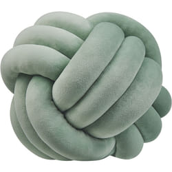 Coussin de Décoration Moderne à Nœuds 30 x 30 cm en Velours Vert Malni ii