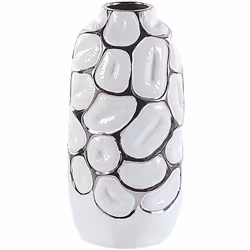Vase à l'accent moderne. Ce magnifique vase à fleurs en grès est un véritable coup de cœur. Grâce à son motif décoratif en re ...