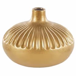 Vase décoratif en céramique 20 cm doré CERCEI