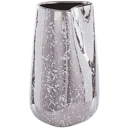Beliani - Vase Décoratif en Grès Accessoire Moderne Maison 27 cm Argenté Cirta