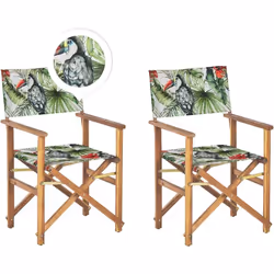 Fauteuils metteur en scène avec 2 toiles de remplacement. Conçues dans un style traditionnel intemporel, ces jolies chaises p ...