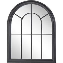 Beliani - Miroir Mural au Style Vintage en Forme de Fenêtre en Verre et Métal Noir 69 x 89 cm pour Salon et Salle d'Entrée