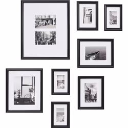 Collage de photos encadrées. Décorez les murs de votre maison avec ce magnifique ensemble de 8 cadres. Fabriqués en MDF, ils  ...