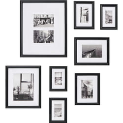 Beliani - Collage Photos de 8 Cadres avec Crochets Différentes Tailles Noir Garango