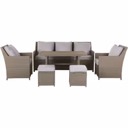 Saloin de jardin complet au look tendance et moderne . Profitez pleinement des moments passés avec votre famille et vos amis ...