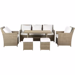 Saloin de jardin complet au look tendance et moderne . Profitez pleinement des moments passés avec votre famille et vos amis ...
