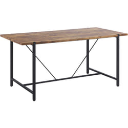 Beliani - Table de Repas Industrielle en Bois foncé mdf 160x80 cm Pieds en Métal Saritas