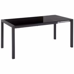 Table à manger extensible 120/160 x 80 cm noir GRANADA