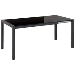 Table à manger extensible 120/160 x 80 cm noir GRANADA