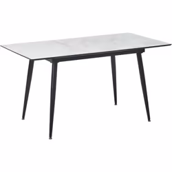Table de salle à manger rectangulaire en effet marbre. Rénovez votre salle à manger avec cette table rectangulaire au look ch ...