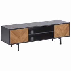 Meuble TV avec compartiments de rangement. Ce meuble TV moderne, au style élégant, s'intègre parfaitement dans toutes les piè ...