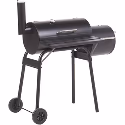 Beliani KATLA, Grill, Charbon de bois (combustible), Extérieure, Chariot, Grille, Noir