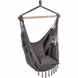 Fauteuil suspendu. Ce fauteuil suspendu fonctionnel est idéal pour tout porche ou salon. Le siège est fabriqué en tissu résis ...