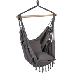 Beliani - Chaise Balançoire Hamac Suspendue Siège en Coton Gris Bonea