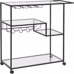 Chariot de cuisine industriel avec porte-bouteilles. Un choix minimaliste avec une multitude d'options, ce chariot de cuisine ...