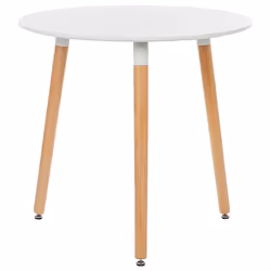 Table à manger avec plateau blanc. Qui a dit que vous ne pouviez pas dîner confortablement dans des pièces plus petites ? Ave ...