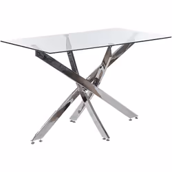 Table de salle à manger en verre transparent. Cette belle table à manger ajoute une touche de modernité à tout intérieur. Le  ...