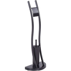 Beliani - Porte-papier Moderne et Support de Brosse sur Pied en Acier Noir Soacha
