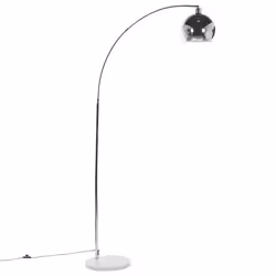 Lampadaire argenté en métal PAROO