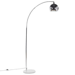 Lampadaire argenté en métal PAROO