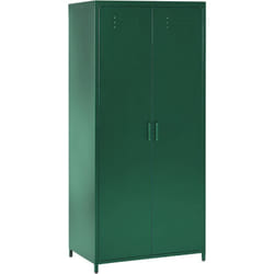 Armoire pour Bureau à Domicile Industrielle Rangement à 2 Portes en Acier Vert Varna