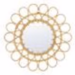 Miroir mural rond en rotin naturel ø 60 cm BABAI