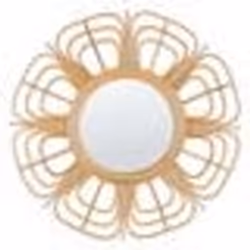 Miroir mural rond en rotin 60cm PASAKU