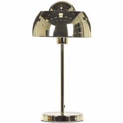 Lampe de chevet moderne. Cette lampe de table combine fonctionnalité et bel aspect contemporain. L'abat-jour rond doré avec u ...