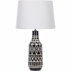 Lampe à poser à motif ethnique. Cette jolie lampe de table apportera une touche de style ethnique à votre intérieur. Le pied  ...