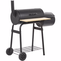 Beliani SATAH, Grill, Charbon de bois (combustible), Extérieure, Chariot, Grille, Noir