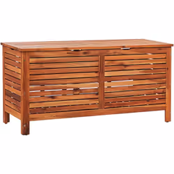 Rangement extérieur. Avec ce coffre en bois massif, vous pouvez ranger tous vos accessoires ou outils de jardin en un seul en ...