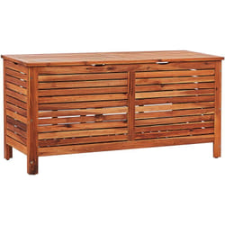 Boîte de Rangement de Jardin en Bois Foncé Acacia Extérieur 130 x 64 cm Riviera