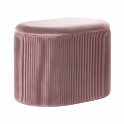 Pouf de rangement en velours rose RICHLAND