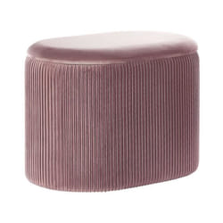Pouf de rangement en velours rose RICHLAND