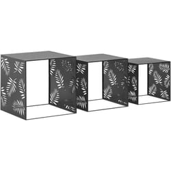 Beliani - Tables Basses Modernes et Industrielles au Cadre Robuste et Ajouré Différentes Tailles Lot de 3 Waldo