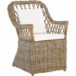 Fauteuil bas. Ce joli fauteuil est certainement fait pour vous si vous optez pour un grand confort. Il est fabriqué en rotin  ...