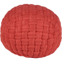 Beliani - Pouf Moderne Multifonctionnel Tressé Rouge pour Salon Repose-Pied Hopa