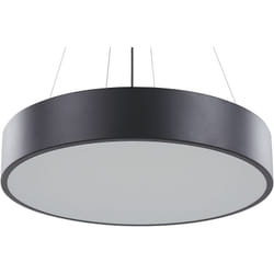 Beliani - Lampe Suspendue avec led Intégrée Forme Ronde en Métal Noir Balili