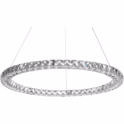 Chandelier moderne en anneau. Créez un effet de brillance dans votre intérieur grâce à cette élégante lampe suspendue. L'anne ...