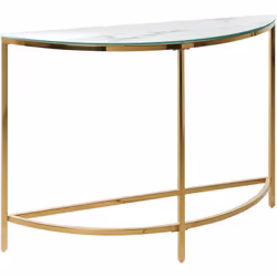 Table d'appoint glamour en forme de demi-lune . Relookez votre salon ou de votre couloir et ajoutez une touche de glamour ave ...