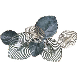 Beliani - Décoration Murale Design Moderne Finition Précise en Acier Doré et Bleu-Vert 88 x 55 cm Magnesium