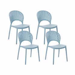 Lot de 4 chaises bleu clair OSTIA