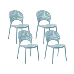 Lot de 4 chaises bleu clair OSTIA