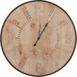 Horloge ronde au design rétro. Gardez facilement la maîtrise de votre temps avec cette horloge murale ronde. Elle s'intègre p ...