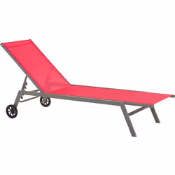 Transat de jardin. Détendez-vous dans le jardin ou au bord de la piscine avec ce transat élégant. Fabriqué à partir de matéri ...