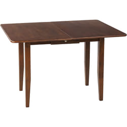Beliani - Table à manger Rallonge 90/120x60cm Bois Hévéa Tiroir Bois Foncé Masela