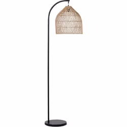 Lampe sur pied style boho avec abat-jour en rotin. Ajoutez de la lumière et une ambiance bohème dans votre espace de vie avec ...